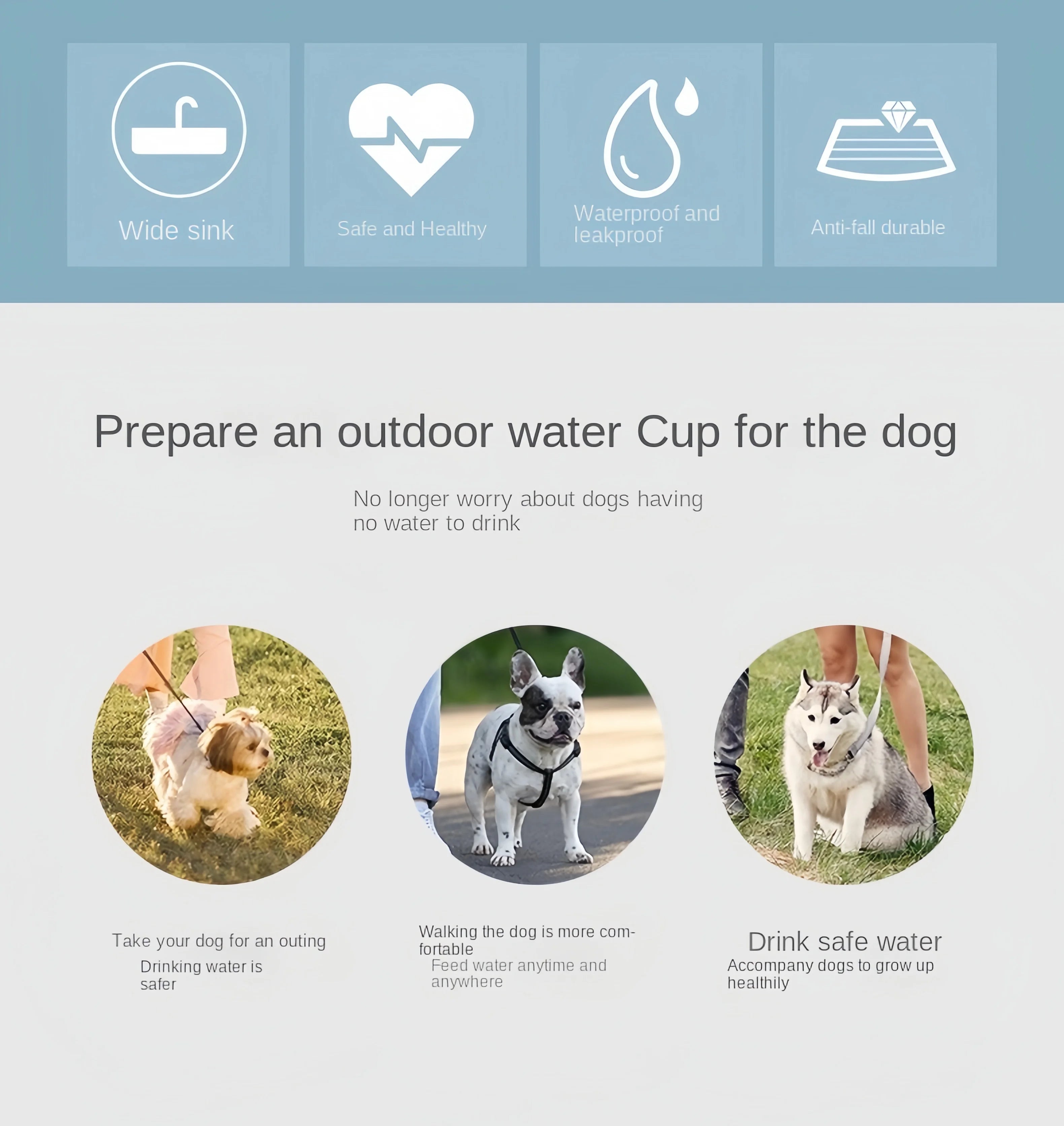 • TailUP – Gourde 2-en-1 pour animaux
