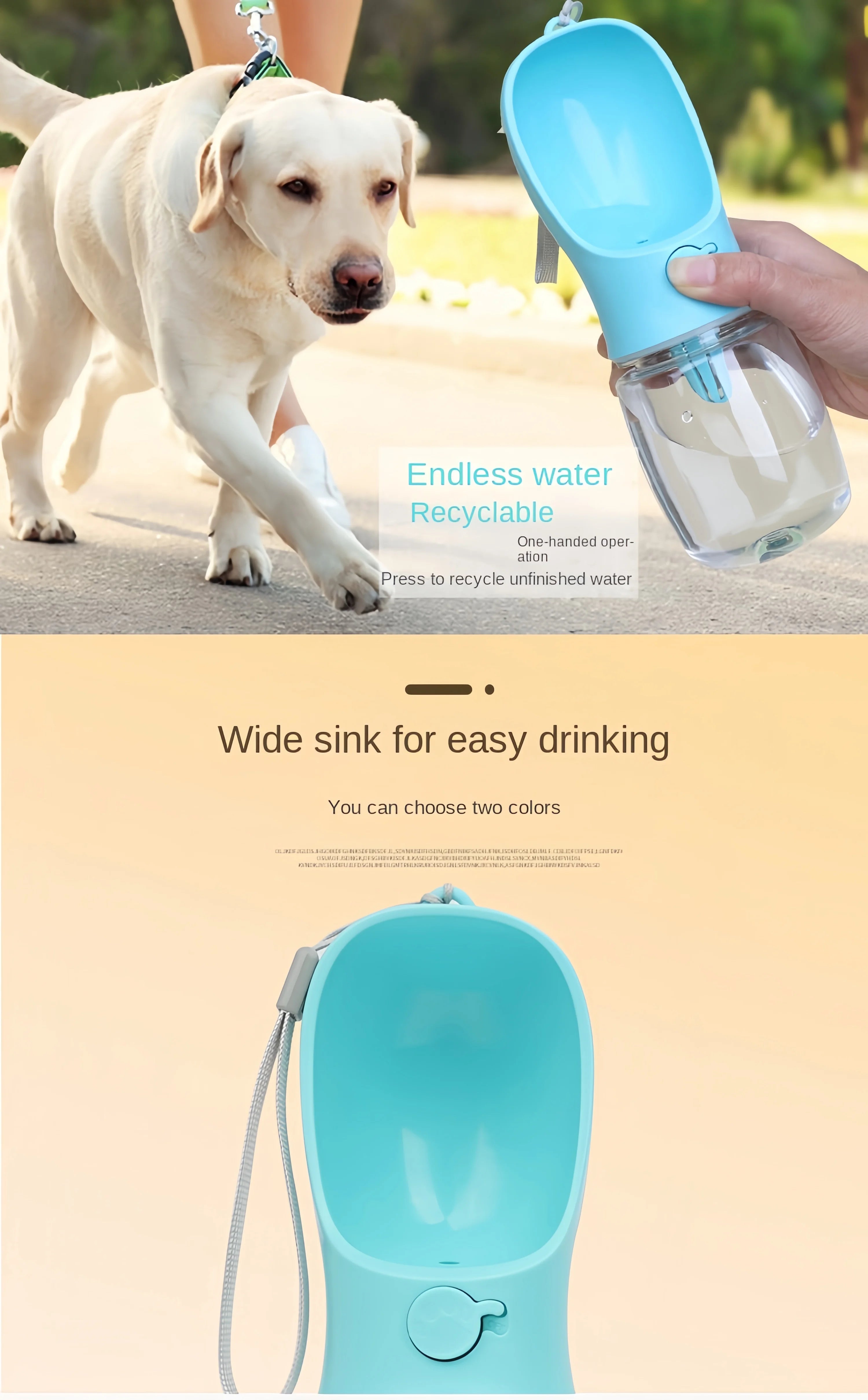 • TailUP – Gourde 2-en-1 pour animaux